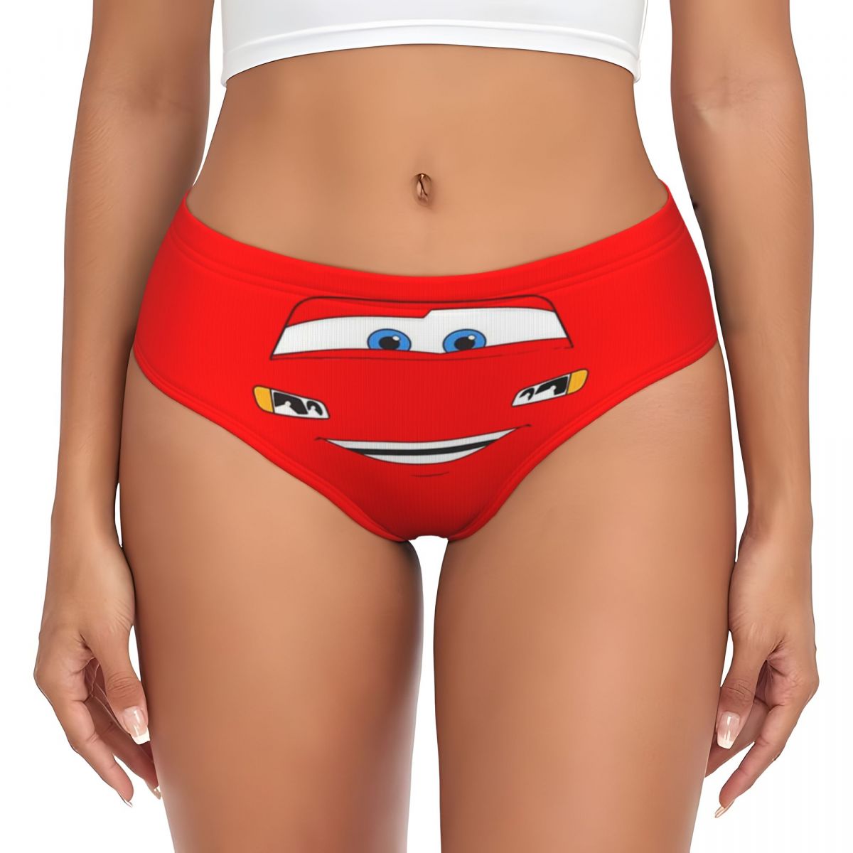 Happy Cars Lightning McQueen Womens Briefs Underwear Panties Disney Cartoon Breathable Disney Cartoon Underpants Sexy Briefs