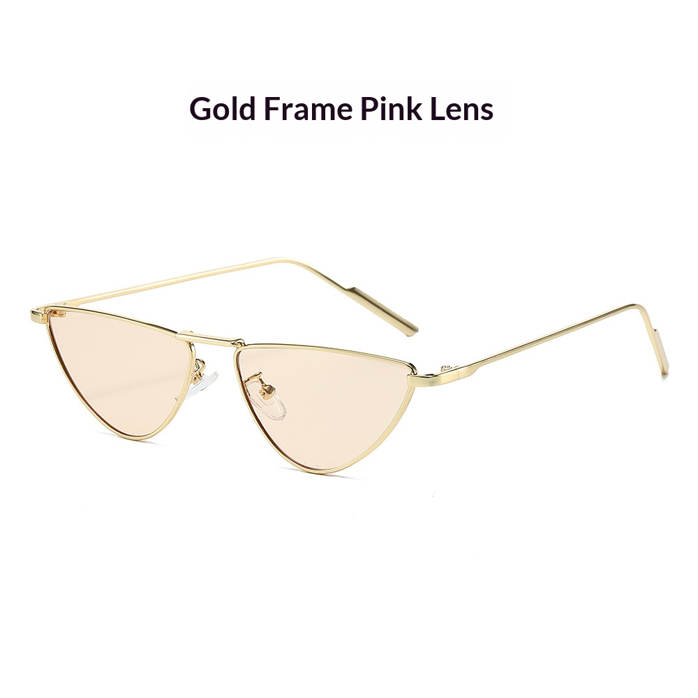 New European, American, Korean style hip-hop sunglasses for men, high-end fashion, cat eye sunglasses for women, UV resistant metal glasses