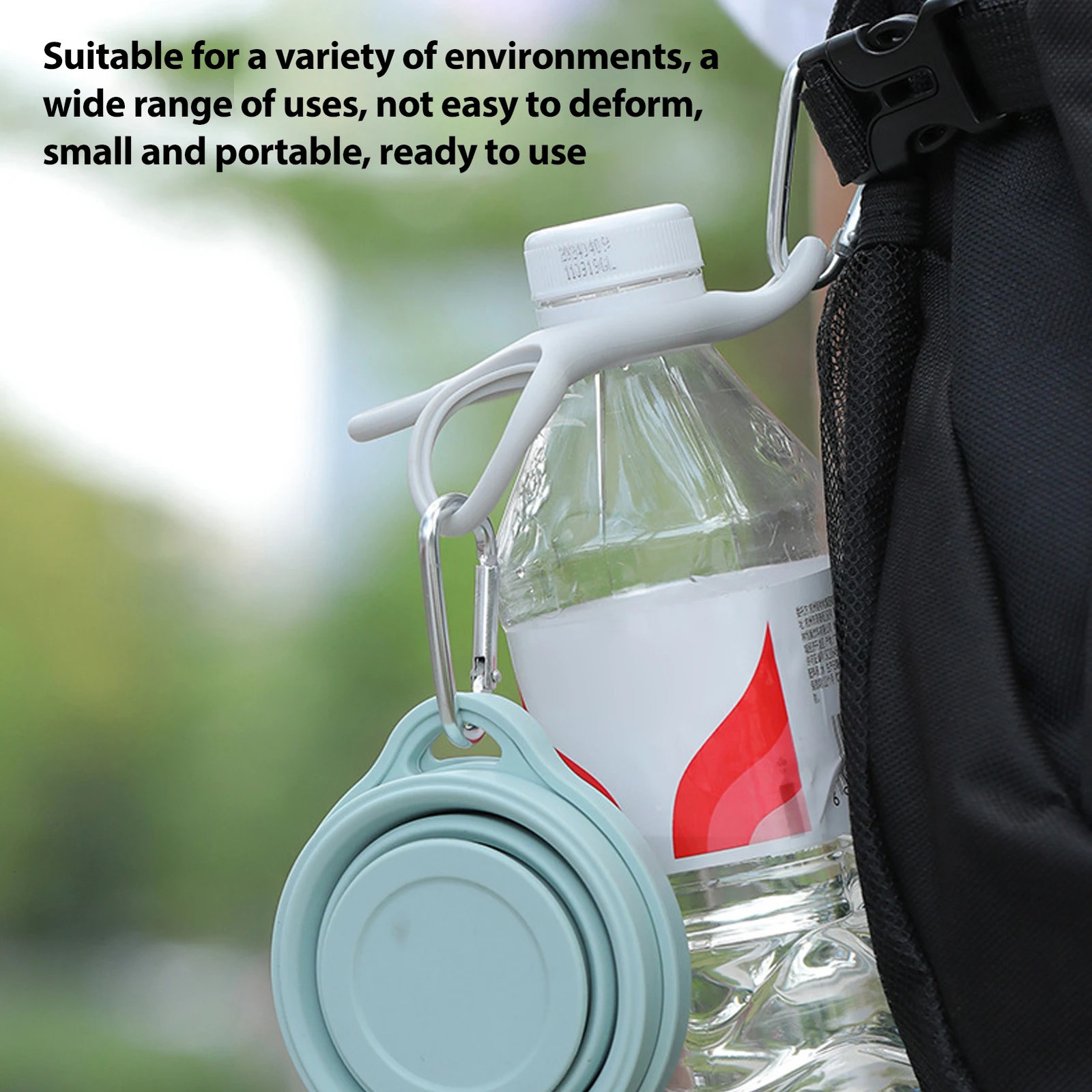 Portable 3in1 Carabiner Durable Silicone Hook For Camping Cycling Travel Wild Survival Fishing Outdoor Backpack Hooks 125pcs 260228