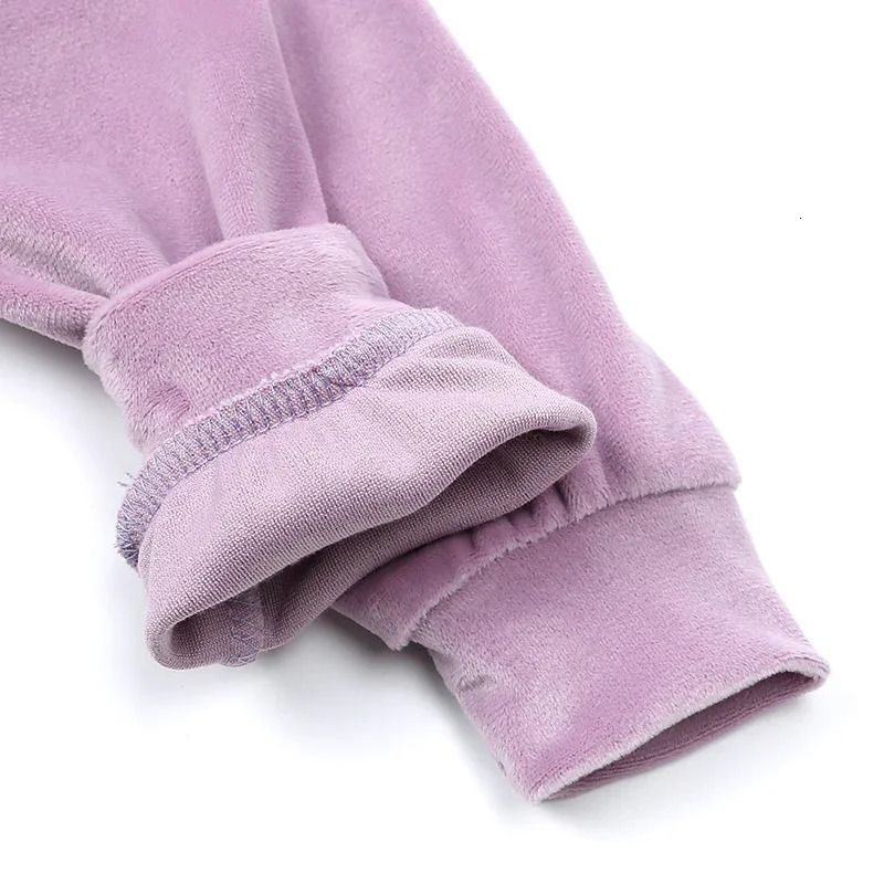 Autumn Winter Children Set Clothes Solid Velvet Kids Girls Clothing Sets Long Sleeve Fashion Home Wear Suit Baby Girl Casualwear 260311