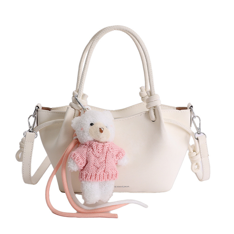 Elegant women's bucket shaped bag spring new retro casual commuting multifunctional shoulder bag crossbody bag handbag designer bag