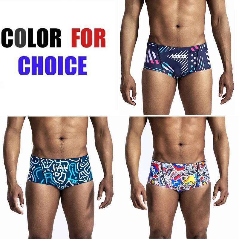 2026 New arrival Man Swimwear The latest Breathable Lining Baador Hombre Adjustable Waist Beach Briefs Swim Trunks Z260312