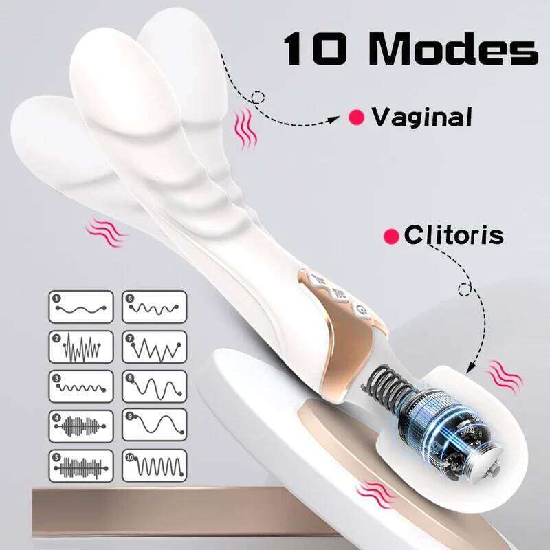Dual Motor Powerful Vibration Masturbation Soft Stick G-Spot Clitoris Stimulator Dildos Silicone Vibrators Adult Sex Toys Z260312