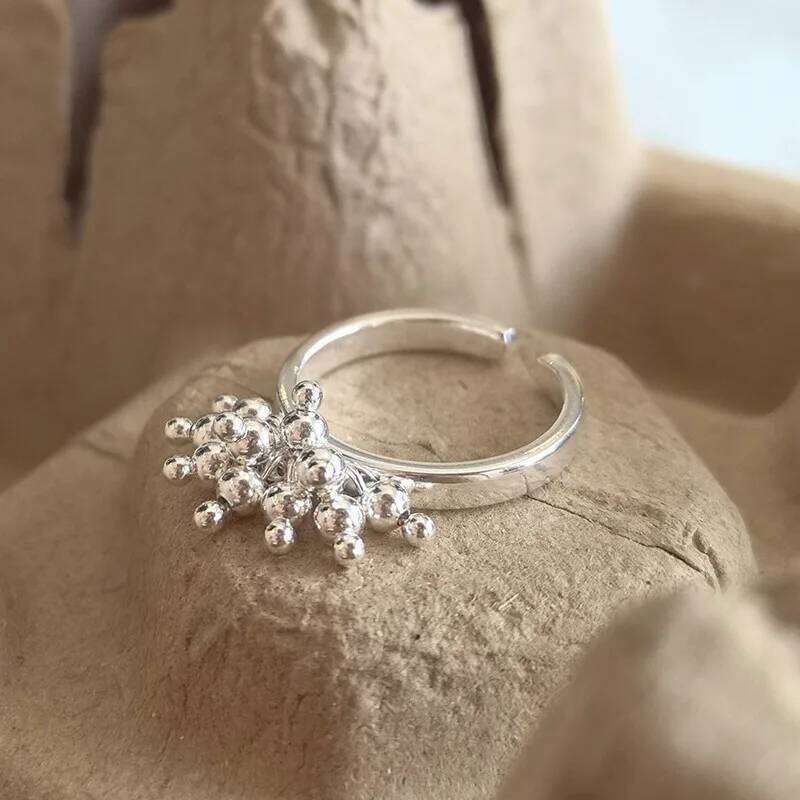 CHOZON S925 Solid Silver Fruit Cluster Ring French Artisanal Wholesale Stacking Jewelry for Women H260312