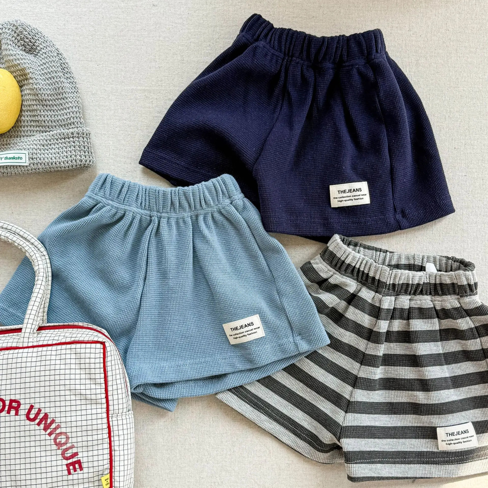 Summer Children Casual Shorts Cotton Girls Solid Color Kids Boys Pants Breathable Baby Clothes 260311