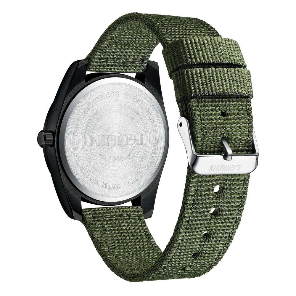 NIBOSI Mens Watches Luminous Hands Clock Luxury Military Sports Calendar Quartz Wristwatch Men Casual Nylon Watch Reloj Hombre