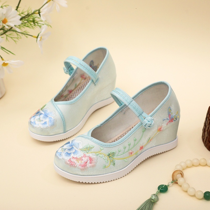 STAOXINDIKE the Beach Mid Block Heel Synthetic Suede Blue Strap Casual True to Size Affordable Luxury Pumps Heeled Shoes