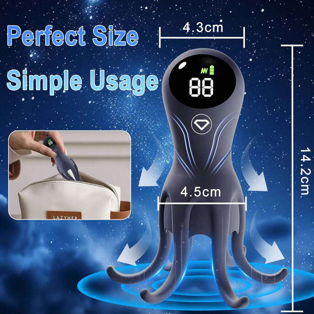 Electric Shock Vibrator Penis Glans Stimulator Strong Vibration Led Display Delay Training Exerciser Extender for Male Mas Z260312