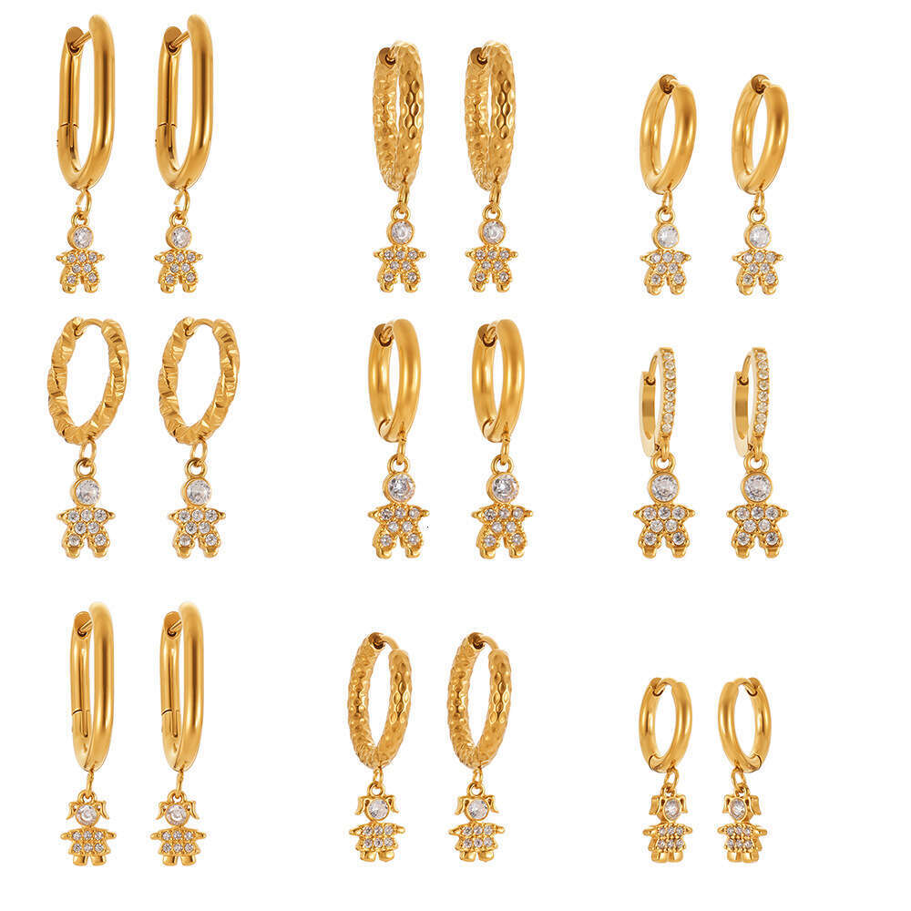 Personalized Fashion Earrings Mini Round Zircon Clips For Women, European And American Ear Piercing Jewelry, Factory Wholesale