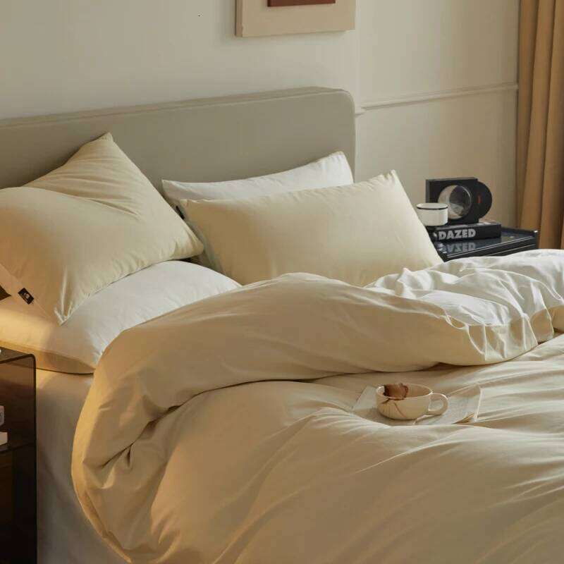 A-Class 100s Long-Staple Cotton Sateen Brushed Solid Bedding Duvet Cover Set Luxurious Milled Softness, Smooth H260312