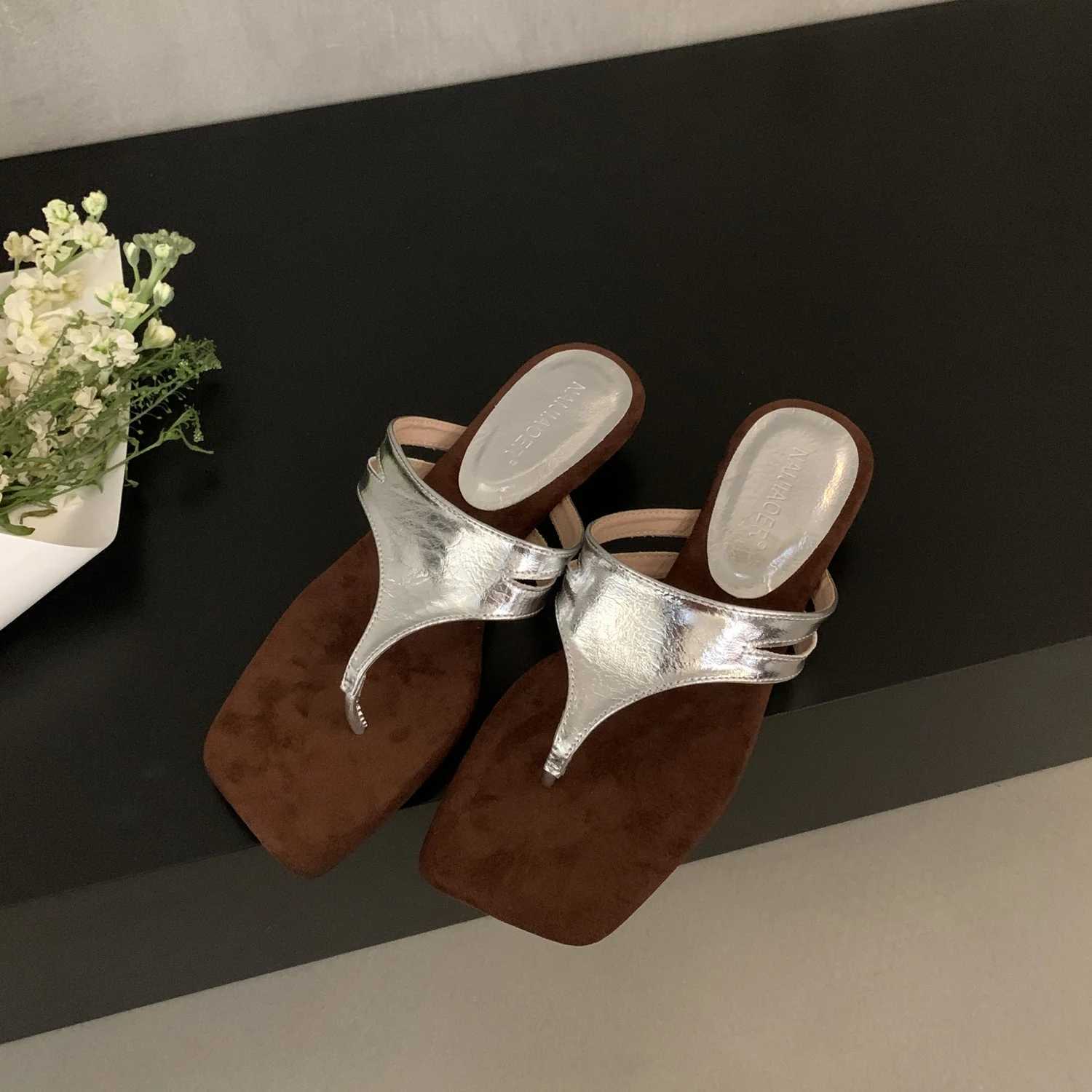 Bailamos Women Clip Toe Sandals Women Mid Heels Shoes FAshion Beach Designer Summer Cozy Pumps Slides Shoes K260312