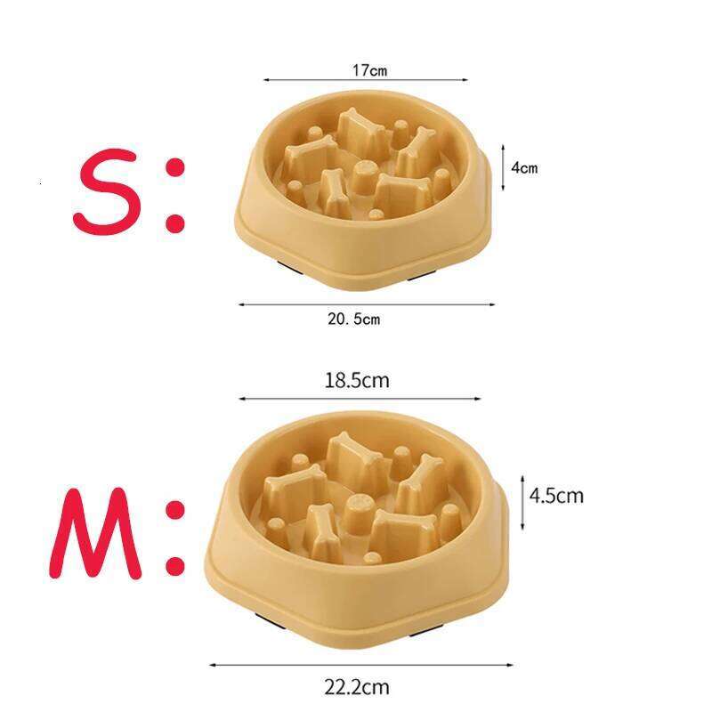 Feeder Non Slip Cat Dog Slower Food Feeding Large Small Medium Slow Eat Dishes Bowl Pet Supplies 26Y0312