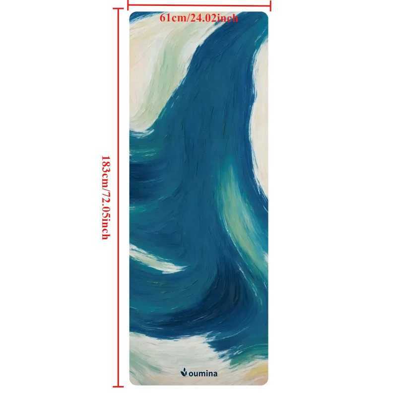 5mm Natural Rubber Suede Surface Yoga Mat Non-Slip Soft Exercise for Yoga Pilates Home Workouts Eco-Friendly for Women and Men M260312