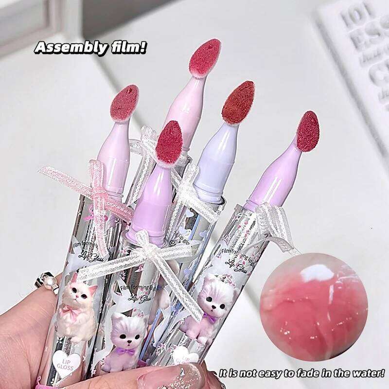 Gege Bear Long-Lasting Water-Gloss Lip Tint Set - No Transfer, Hydrating Formula for Natural Look and All-Day Wear W260311
