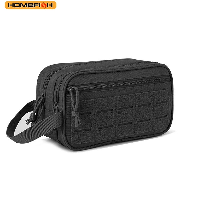 HOMEFISH Tactical Toiletry Bag For Men Hygiene Bag Tool Molle Pouches Small Dopp Kit Mens Shaving Kit Travel shower Makeup 260304