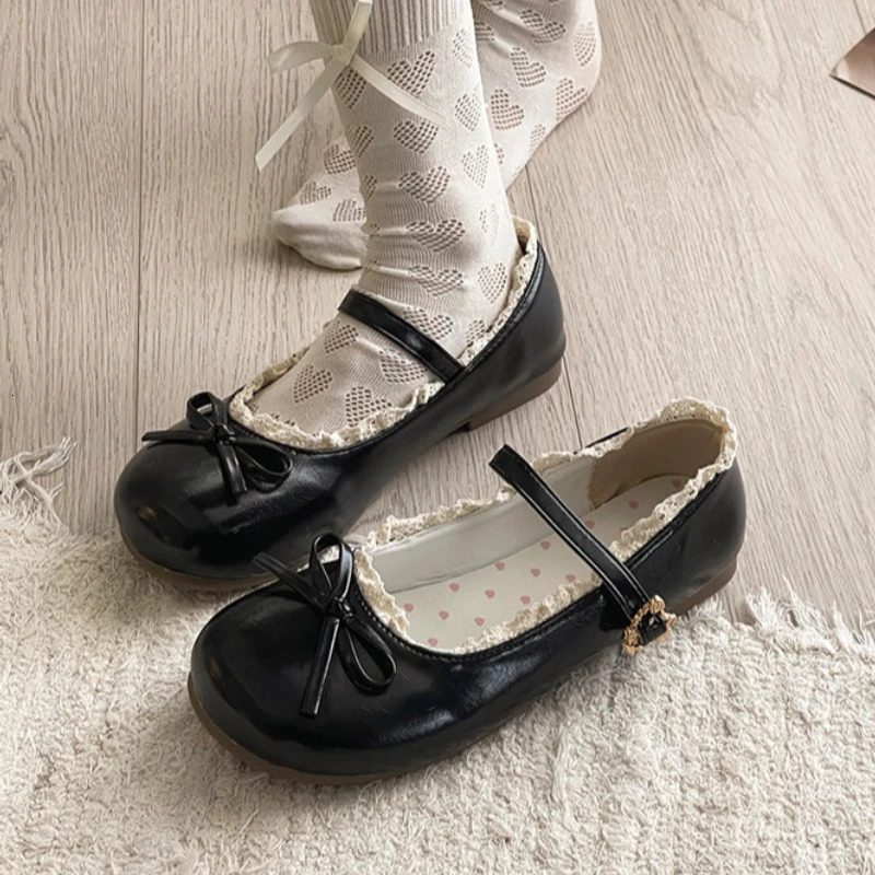 2026 Spring Cute Women Flats Round Toe Ladies Casual Ballet Shoes Comfort Soft Leather Dress ballerinas Shoes 260227