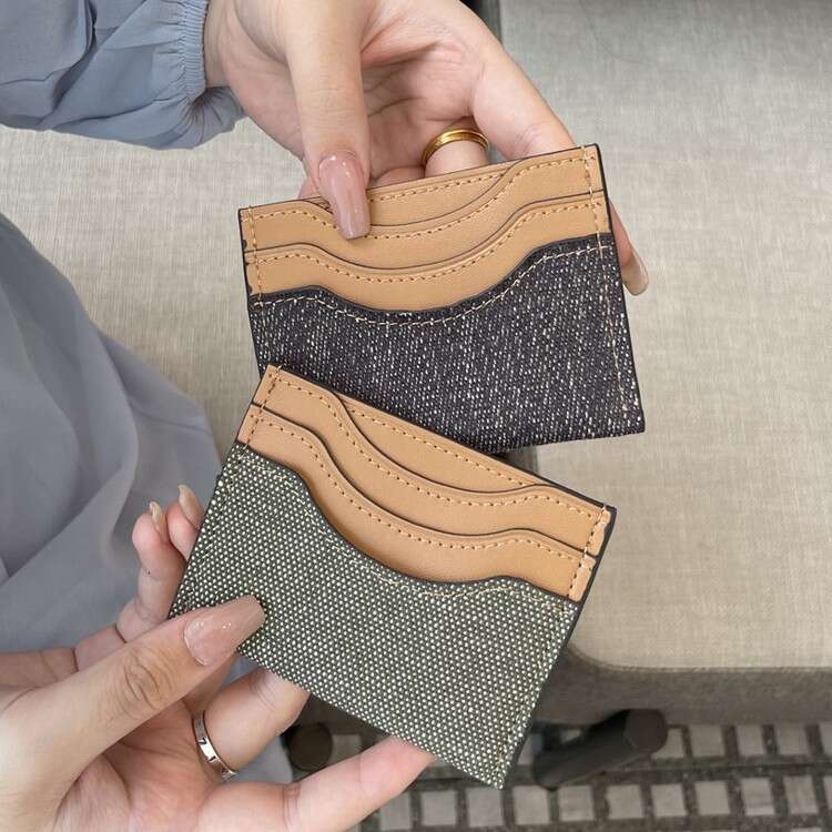 Luxury fashion wallet Ultra Thin Ins Style One Piece Holder New Model For Men And Women High End Cotton Linen Mini Card Holder
