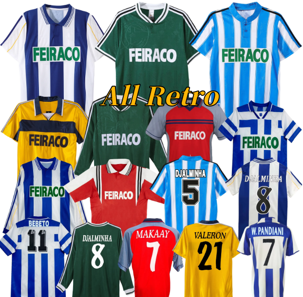1997 1998 1999 2000 Deportivo La Coruna Retro Soccer Jerseys de MAKAAY DJALMINHA depor TRISTAN VALERON 2003 2004 classic Away Men fans football shirt