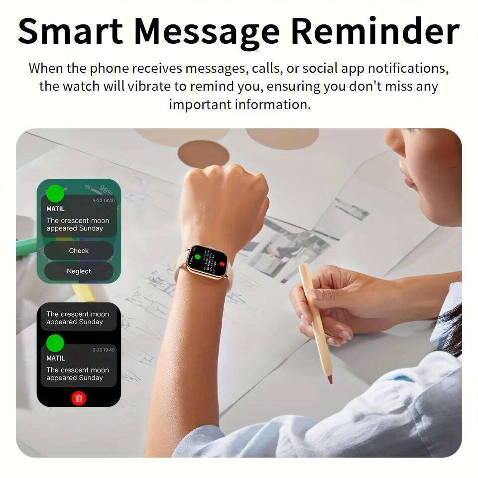 G.LWear New Women's Smart Watch Bluetooth Call Fitness Tracker Heart Rate Monitor Alarm Clock Outdoor Sports Men's Smartwatch