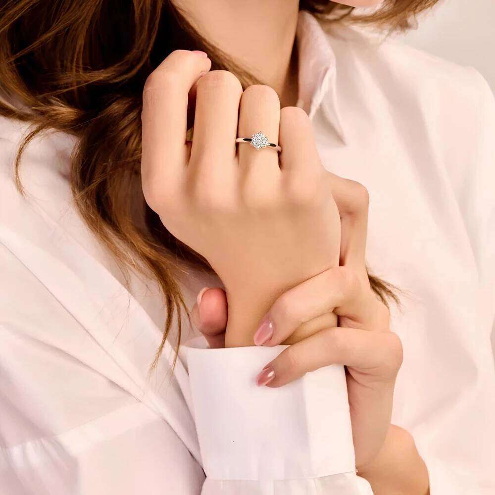 316L Stainless Steel Ring With 6mm AAA+ CZ Stone Sparkling Wedding Band for Men Women Everyday Fashion Jewelry Gift Cheap Items H260312