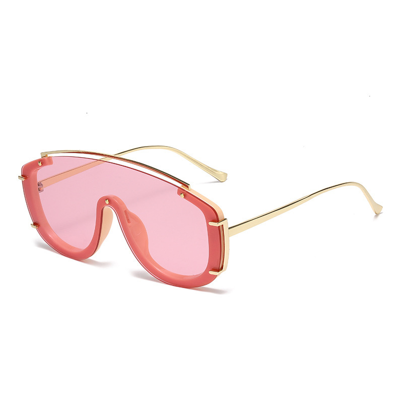2026 New Large Frame One-piece Colorful Ins Personality Modern Fashion Internet Celebrity Sunglasses for Women