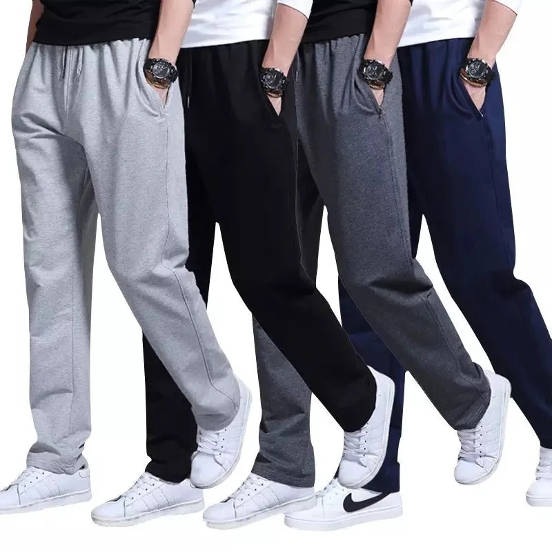 Korean Straight tube Men Casual Sports Pants Running Workout Jogging Long Pants Gym Sport Trousers for Men Jogger Sweatpants 260311