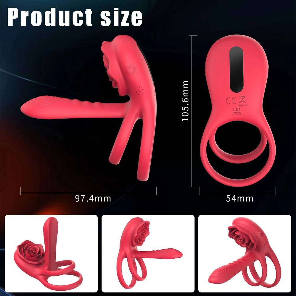 Powerful Sleeve Sucking Stimulator G-spot Female Nipple Clitoral Massager Sex Toy for Couple Rose Penis Cock Ring Vibrator Z260312