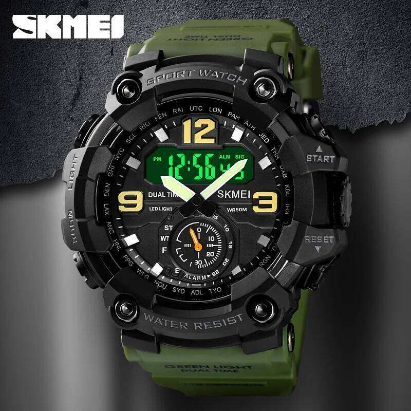 SKMEI 1637 Military Watch for Men Camouflage Waterproof Sports Style Digital Wristwatches Stopwatch Mens Clock Montre Homme 1155