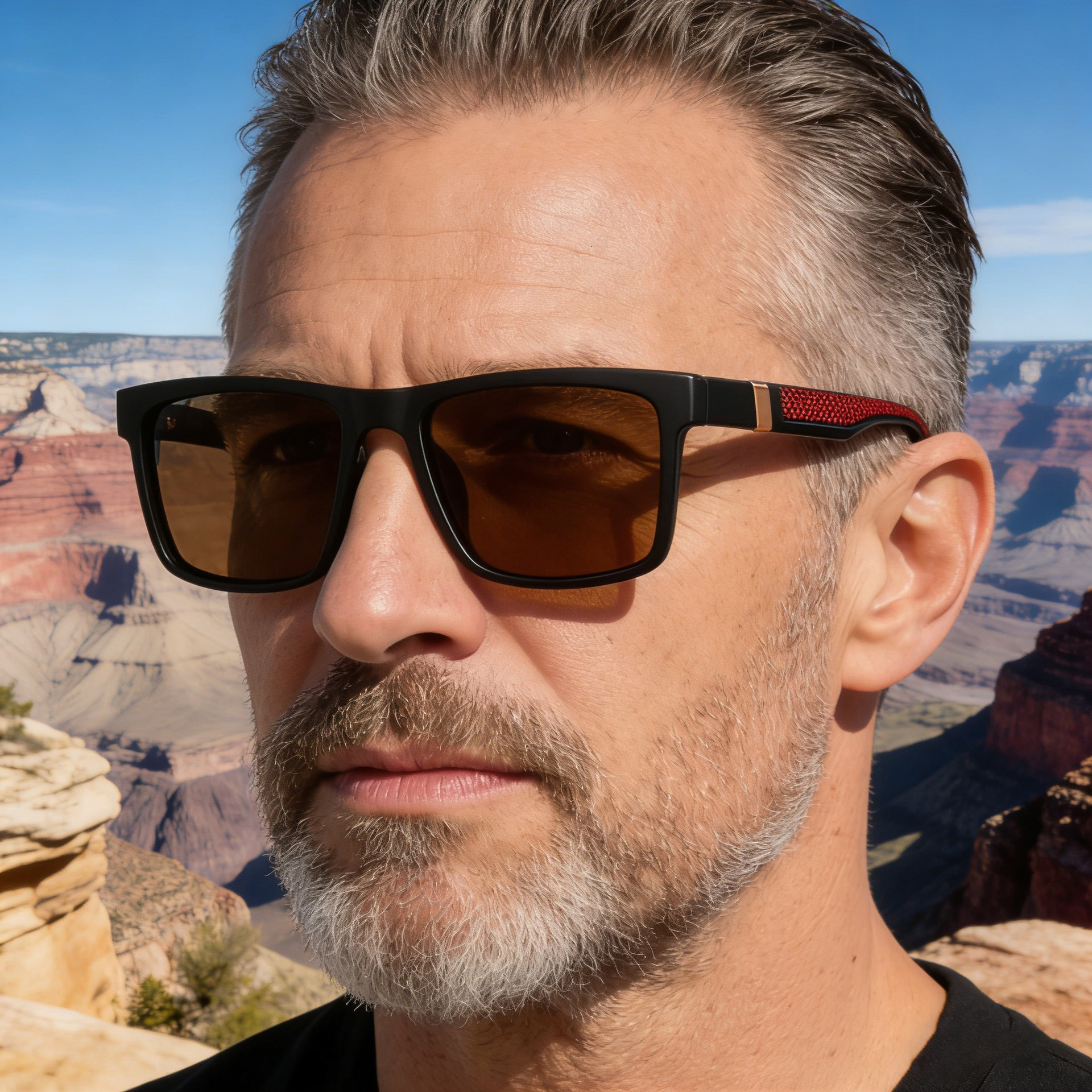 2026 New Square Polarized Retro PC Frame Personality Outdoor Sun Protection Sunglasses for Men