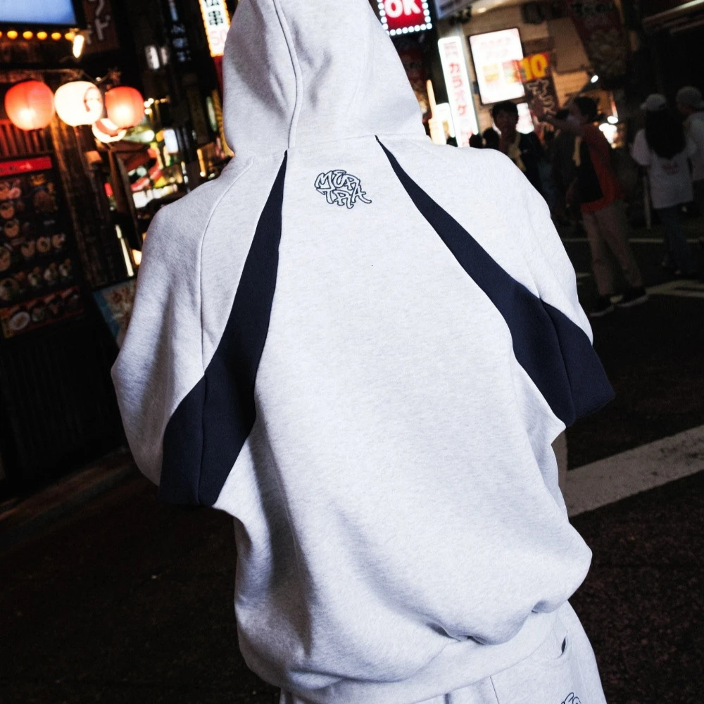 Autumn and winter trendy mens and womens high street Japanese casual sports letter hooded sweatshirt and pants set 260311