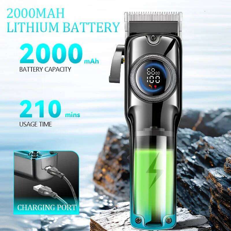 Kemei 2279 Barber Fade Clippers Professional Cordless Trimmer Rechargeable Haircut Tool Hair Cutting Machine for Men C260312