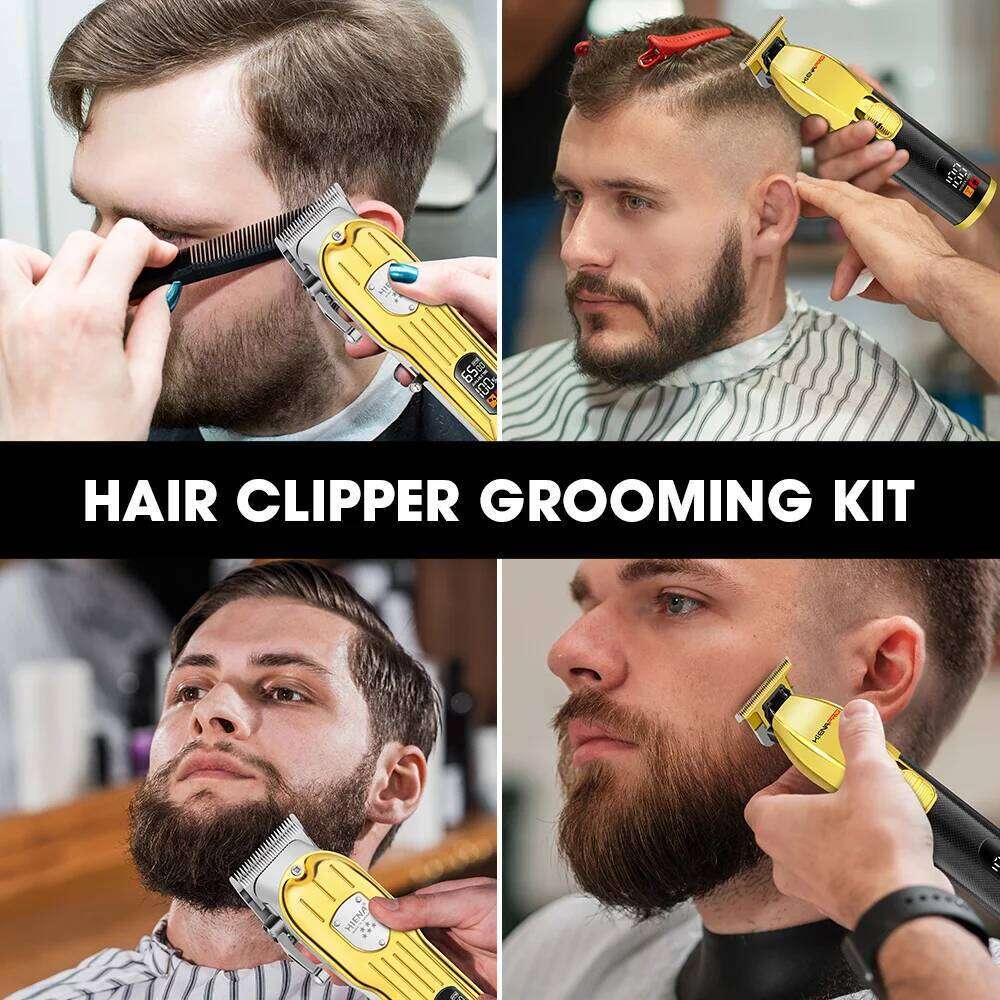 hair cutter Hair Clipper Set for Men Professional Salon-Grade Electric Clippers Digital Display USB Rechargeable New Year Gift C260312