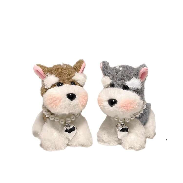 Original Cute Schnauzer Puppy Bag Girls Plush Doll Backpack Pendant Keychain Couple Gift