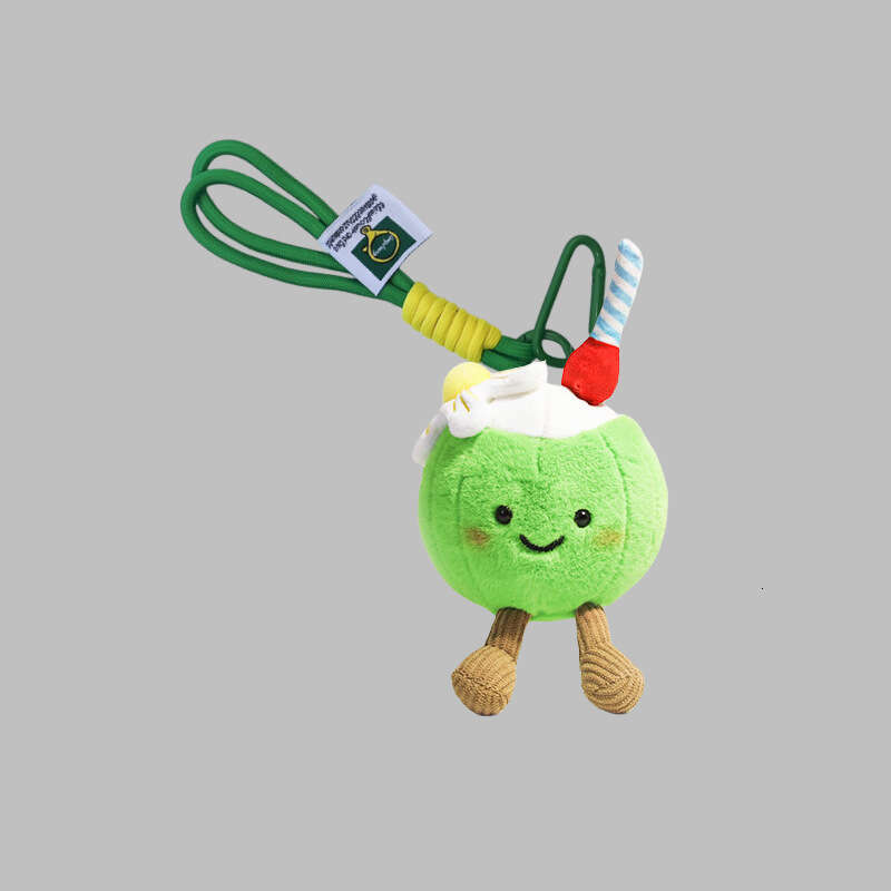 British Fun Summer Lemonade Baikal Coconut Plush Doll Keychain Cute Backpack 2025 Hanging Ornament