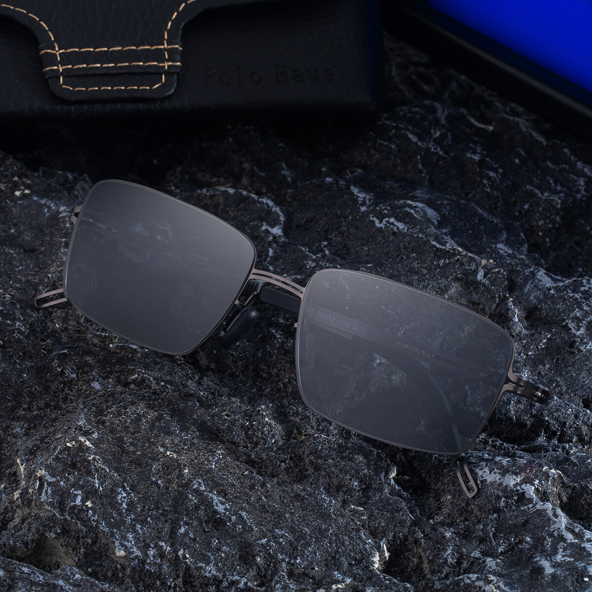 2026 New Fashion Square Frame Nylon Polarized Retro Stainless Steel Legs, Outdoor Sunglasses for Men,