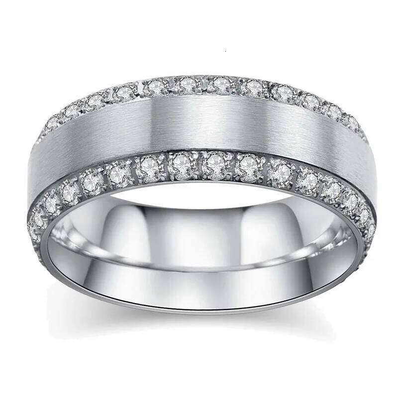 Sweet romantic couple men stainless steel ladies wedding ring set valentine's day jewelry H260312