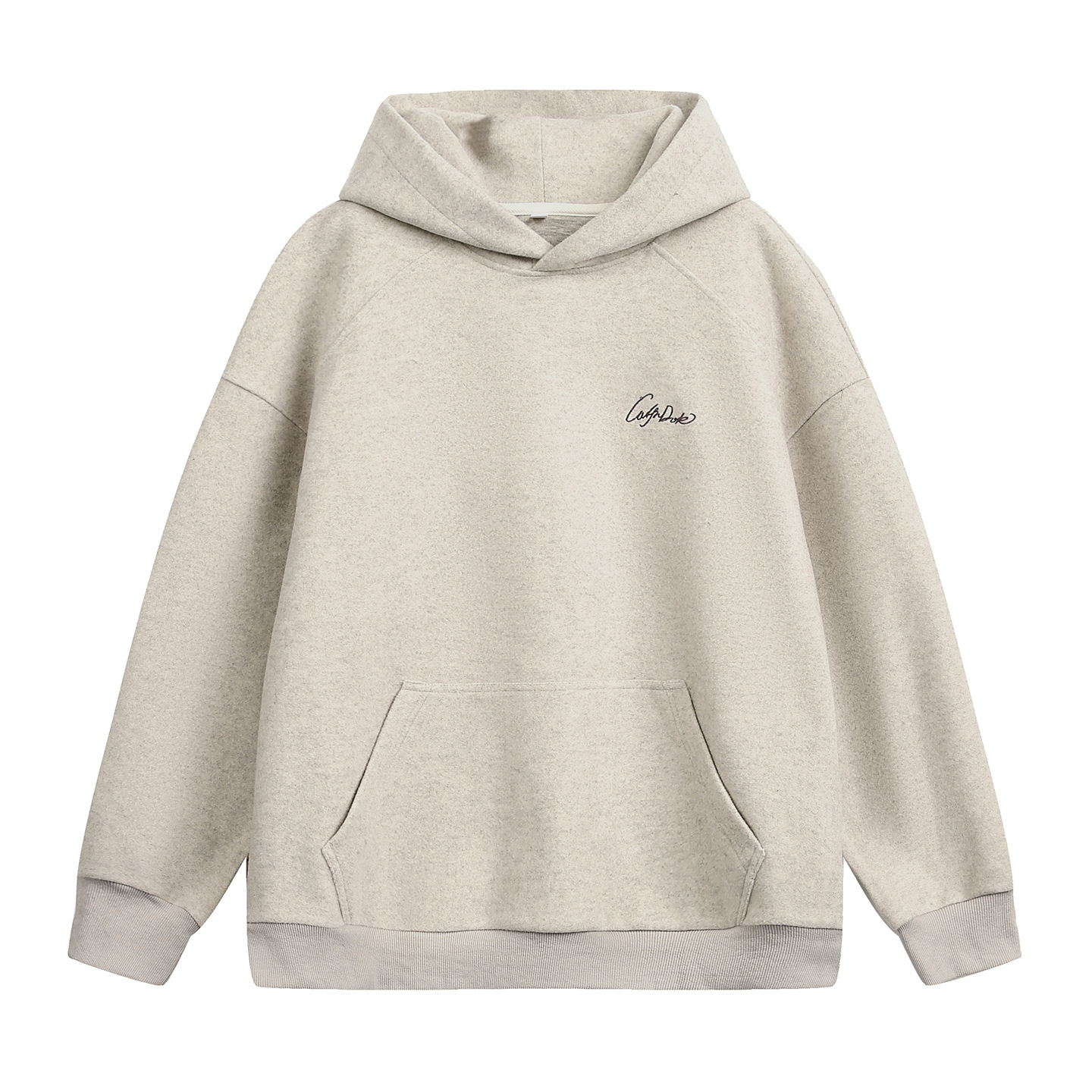 Heavyweight Textured Woolen Hooded Sweatshirt Designer Hoodie Autumn Style Split Structure Color-block Embroidery Trendy Loose Hoodie Jacket