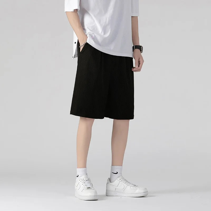 Summer Breathable Men Mesh Shorts Gym ice silk stylish Casual Loose Joggers Outdoor Fitness Beach Short Pants Sweatshorts 260228