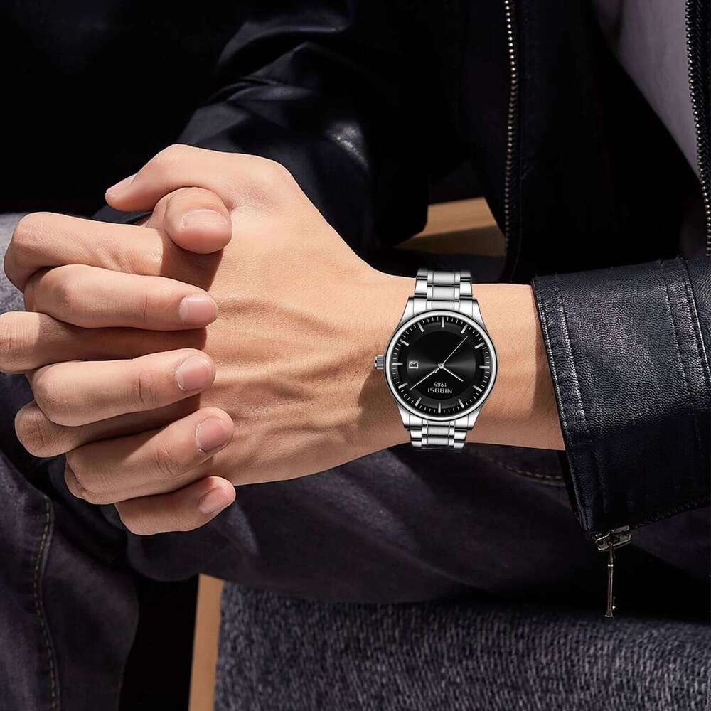 NIBOSI Business Men's Top Brand Luxury Analog Quartz Waterproof Auto Date Simple Watches for Men Reloj Hombre