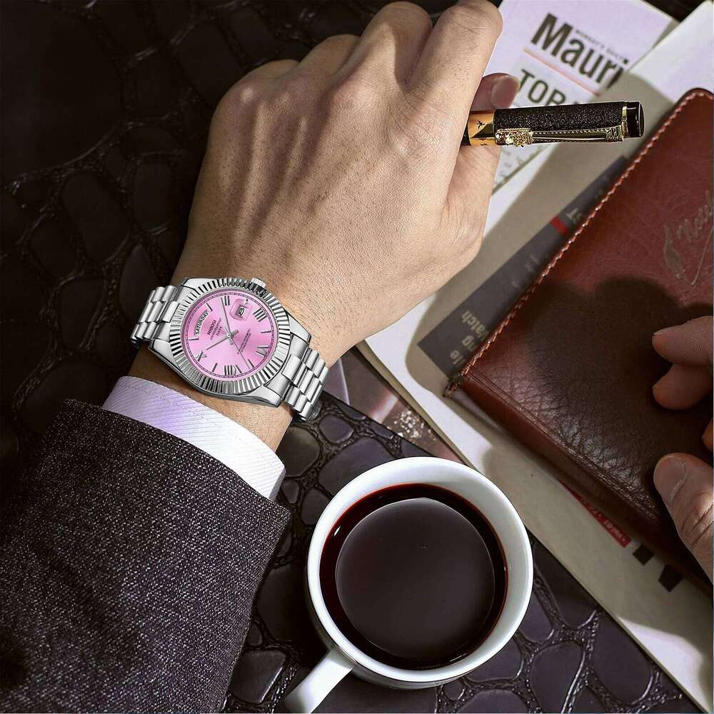 NIBOSI Fashion Day Date Miyota Quartz Men Watch Top Brand Luxury Wristwatch Waterproof Steel Male Clocks Reloj Hombre