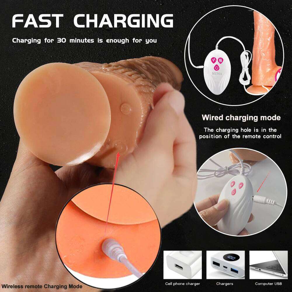 Thrusting Rotation Remote Control Dildo Vibrator for Women Realistic Penis Gay Suction Cup Masturbator Couple Adult Sex Toys 18 Z260311