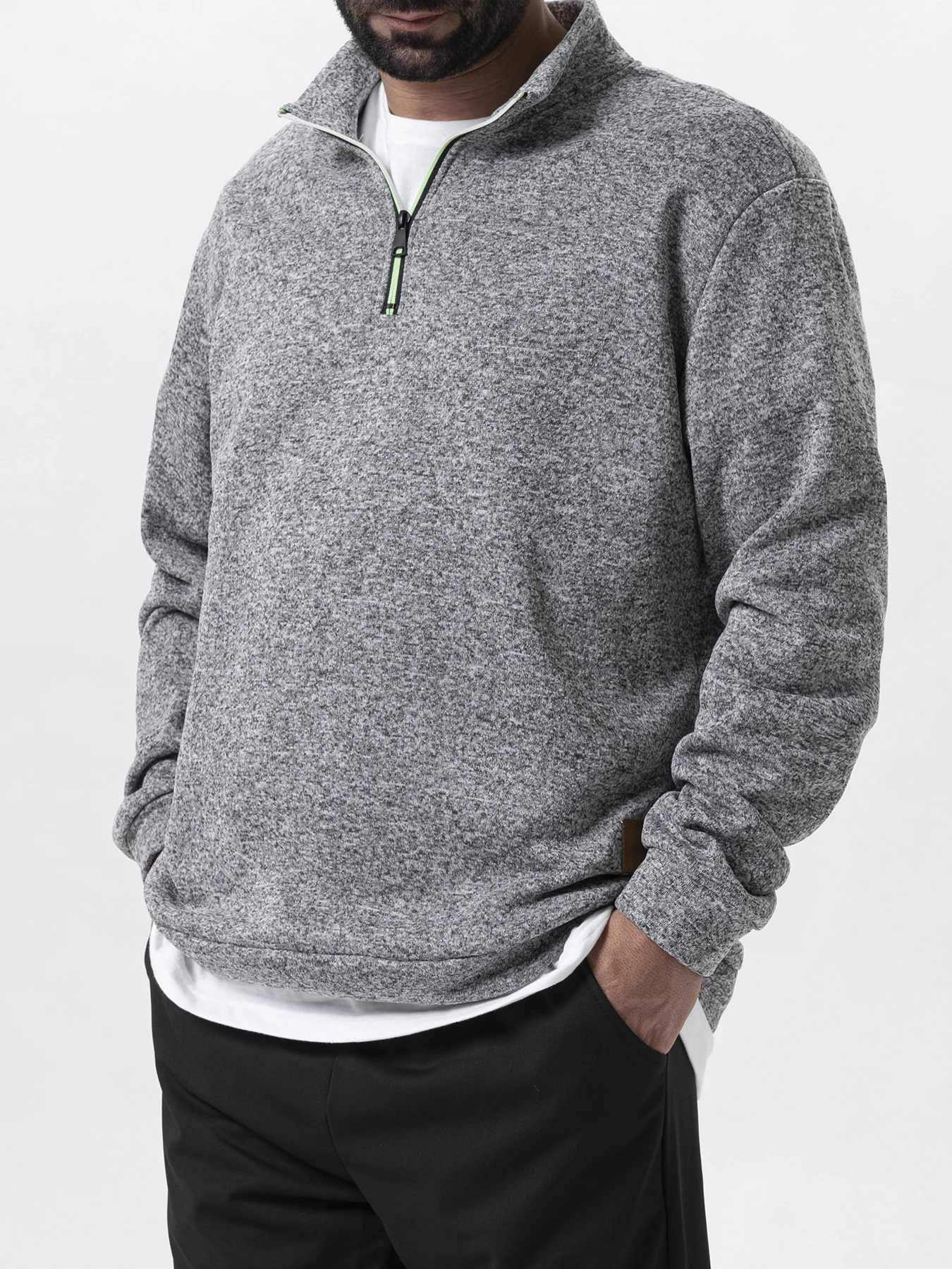 Mens Quarter Zip Up Sweaters Slim Fit Lightweight Mock Neck Pullover Casual Sweaters Half Turtleneck Knitted Outdoor Streetwear M260312