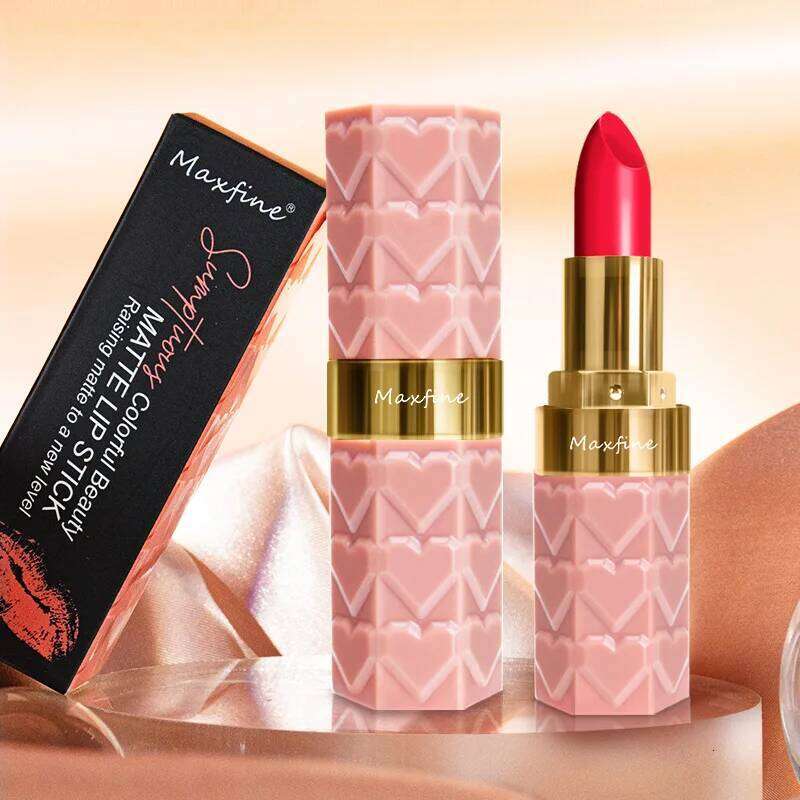 Matte 4 Colors Waterproof Long Lasting Lip Stick Not Fading Sexy Nude Red Pink Velvet Lipsticks Makeup Cosmetic W260311