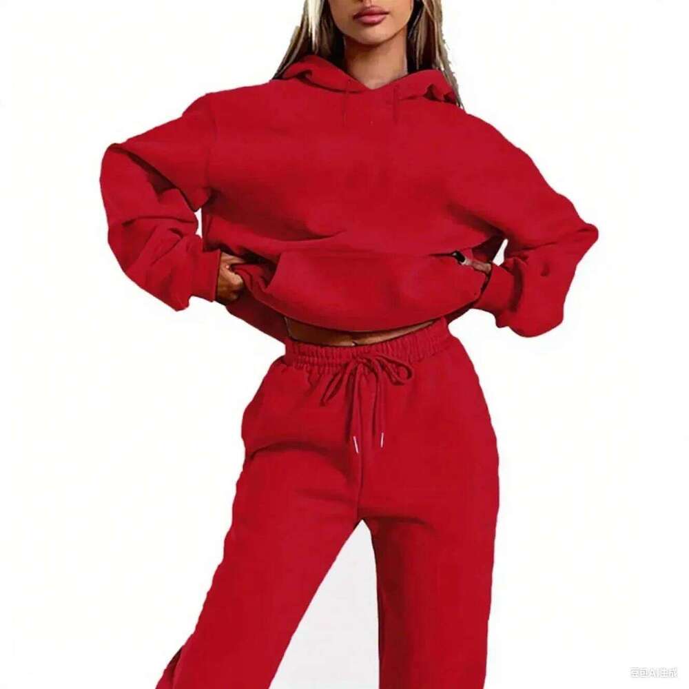 2025Hot Sales Womens Tracksuit Print Sports Hoodies for Women Suit Jogging Sweatshirts+Pants 2 Pcs Casual Woman Pants Sets C260312