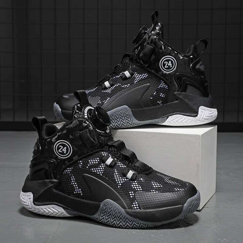 Kids Basketball Boys Sneakers Non-slip Child Trainer Basket Outdoor Children Sport Shoes H260312