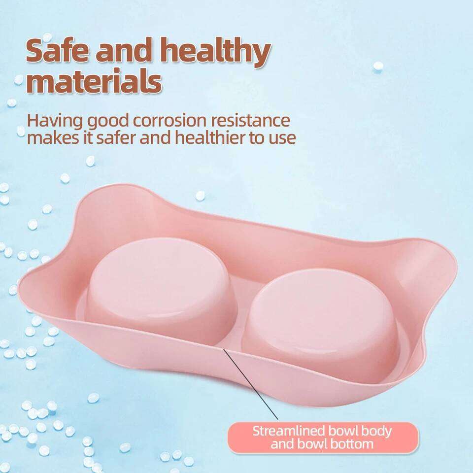 1PC Stainless Steel Double Bowl Cat Dog Food Dish Anti-Spill Feeder and Waterer, Dual-Purpose Pet 26Y0312