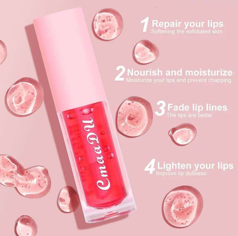 Color Changing Jelly Oil Strawberry Cherry Fruity Gloss Natural Lasting Moisturizing Reduce Lip Lines Plumping Lips Care W260311