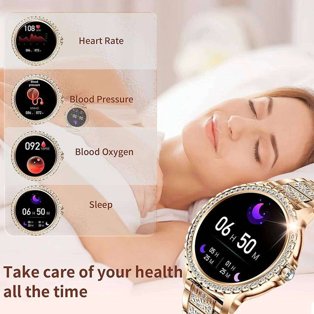 AMOLED Screen Smart Watch Heart Rate Blood Oxygen Fashion Ladies Bracelet 2023 Call Smartwatch Womoen For Android IOS 26Y0312