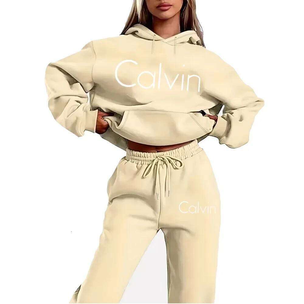 Letter Printed Women's Tracksuit Quality Two Piece Set for Women Fashion Jogging Sweatshirt Suit Drawstring Sports Daily Hooded C260312