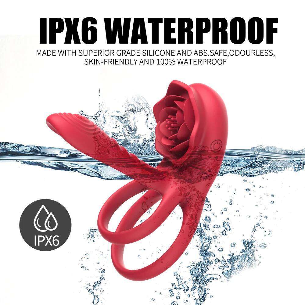 Powerful Sleeve Sucking Stimulator G-spot Female Nipple Clitoral Massager Sex Toy for Couple Rose Penis Cock Ring Vibrator Z260312